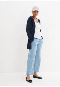 bonprix - Kardigan z czystej delikatnej bawełny slub. Kolor: niebieski. Materiał: bawełna #3