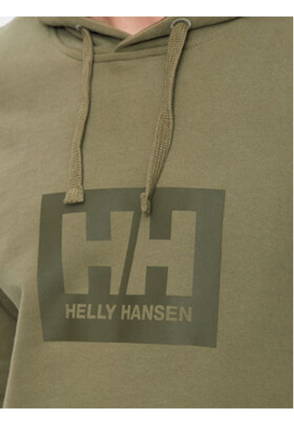 Helly Hansen Bluza Hh Box Hoodie 53289 Zielony Regular Fit. Kolor: zielony. Materiał: bawełna