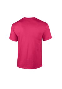 GILDAN - Ultra Bawełniana Koszulka Unisex Dla Dorosłych. Kolor: różowy. Materiał: bawełna. Sport: turystyka piesza
