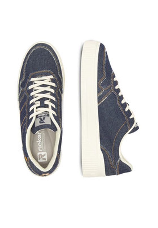 Rieker Revolution Lifestyle Sneakersy W0706-14 Granatowy. Kolor: niebieski. Materiał: materiał