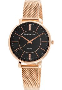 Zegarek Rubicon Zegarek Rubicon RNBE51 damski różowe złoto czarny .. Kolor: różowy, złoty, wielokolorowy, czarny #1
