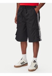 Adidas - adidas Szorty materiałowe Adicolor Cotton Twill Cargo Shorts KS9929 Czarny Relaxed Fit. Kolor: czarny. Materiał: bawełna #1
