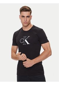 Calvin Klein Jeans T-Shirt Outline Monologo J30J325678 Czarny Slim Fit. Kolor: czarny. Materiał: bawełna #1