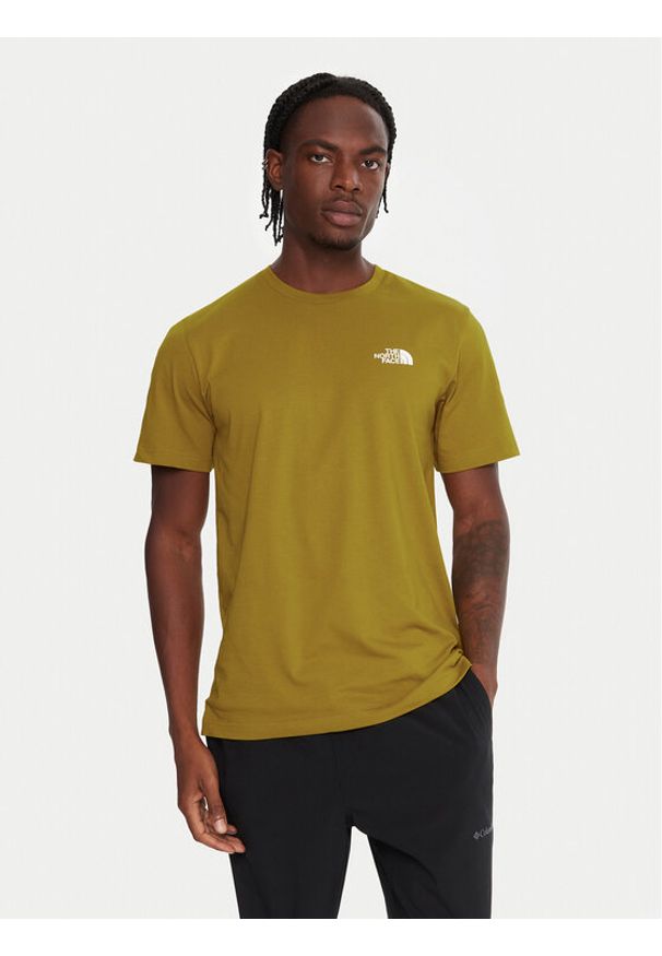 The North Face T-Shirt Simple Dome NF0A87NG Żółty Regular Fit. Kolor: żółty. Materiał: bawełna, syntetyk
