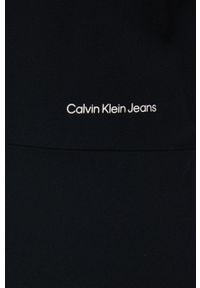 Calvin Klein Jeans Sukienka kolor czarny mini rozkloszowana. Kolor: czarny. Materiał: tkanina. Długość rękawa: długi rękaw. Wzór: gładki. Typ sukienki: rozkloszowane. Długość: mini