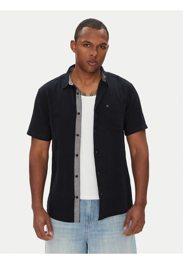 Quiksilver Koszula Time Box EQYWT04622 Czarny Regular Fit. Kolor: czarny. Materiał: bawełna