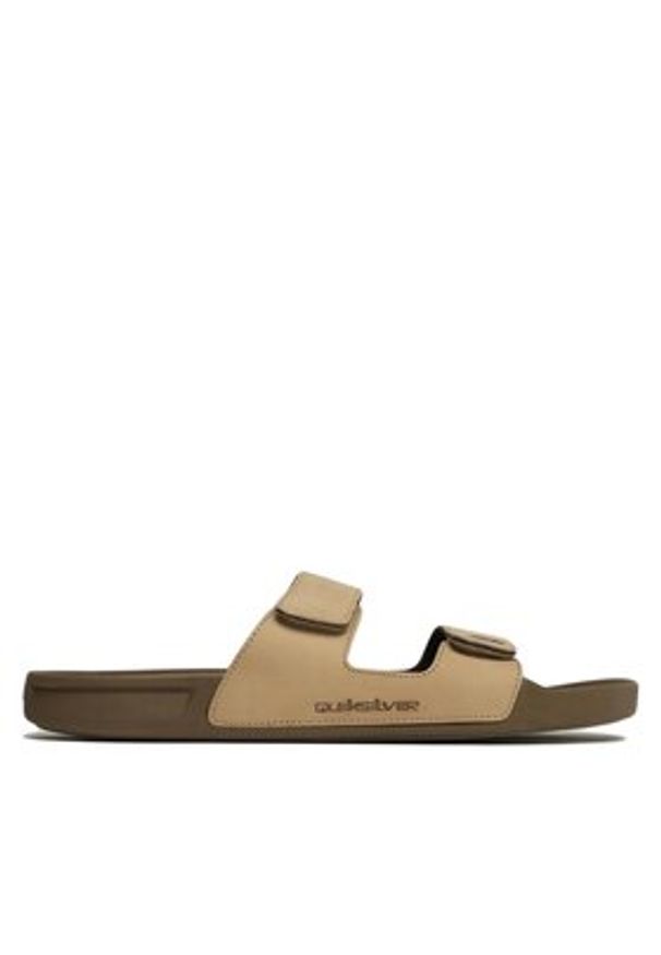 Quiksilver Klapki AQYL101256 Beżowy. Kolor: beżowy. Materiał: skóra