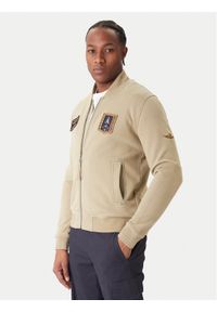 Aeronautica Militare Bluza 252FE2071UF00669 Khaki Regular Fit. Kolor: brązowy. Materiał: bawełna