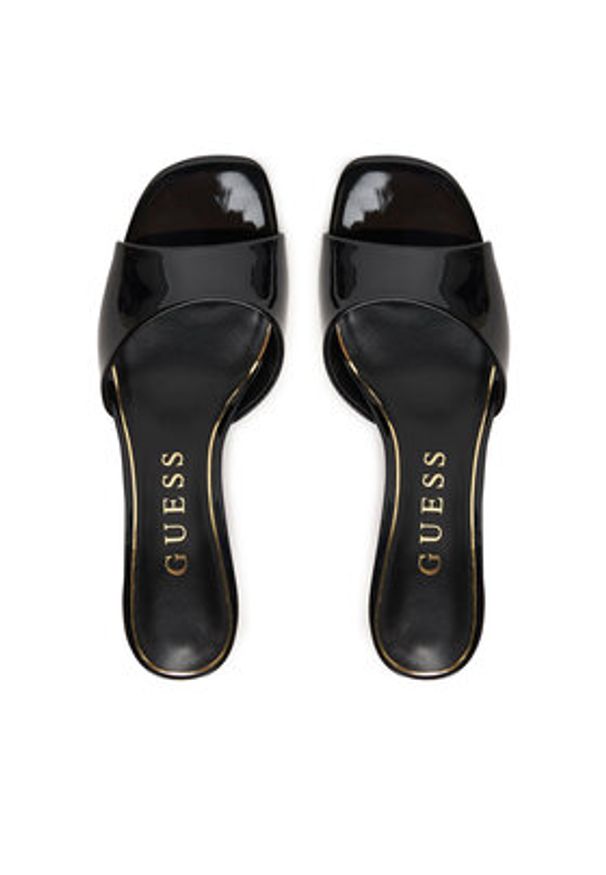 Guess Klapki FLPCAI PAF03 Czarny. Kolor: czarny. Materiał: skóra