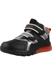 Geox - Buty GEOX J CIBERDRON Czarny. Kolor: czarny. Materiał: syntetyk, tkanina. Sport: turystyka piesza
