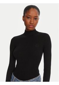 Hugo - HUGO Sweter Sarmie_B 50522578 Czarny Slim Fit. Kolor: czarny. Materiał: syntetyk #3