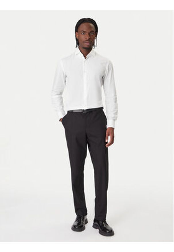 Hugo - HUGO Koszula C-Jason 50293691 Biały Slim Fit. Kolor: biały. Materiał: bawełna