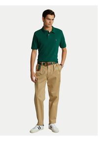 Polo Ralph Lauren Polo 710782592016 Zielony Custom Slim Fit. Typ kołnierza: polo. Kolor: zielony. Materiał: bawełna #3
