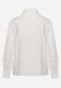 Renee - Biała Koszula ze Stójką i Koronką Phaeninca. Okazja: na co dzień. Typ kołnierza: kołnierzyk stójkowy. Kolor: biały. Materiał: koronka. Wzór: koronka. Styl: elegancki, casual #4