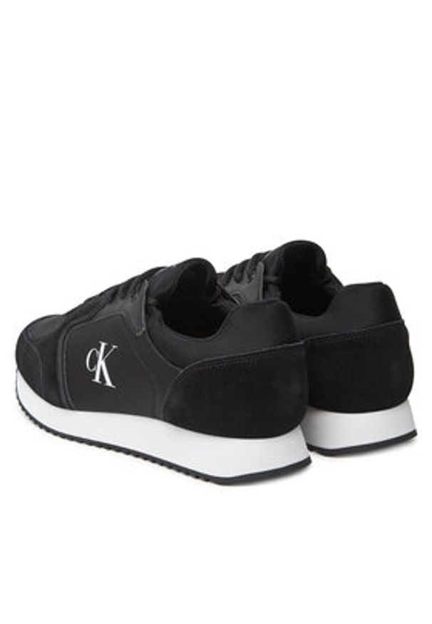 Calvin Klein Jeans Sneakersy Retro Runner Sock Lace Up Ny-Su YM0YM01326 Czarny. Kolor: czarny. Materiał: materiał