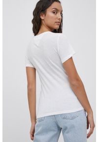 Tommy Jeans T-shirt damski kolor biały. Okazja: na co dzień. Kolor: biały. Materiał: dzianina, bawełna. Wzór: nadruk. Styl: casual