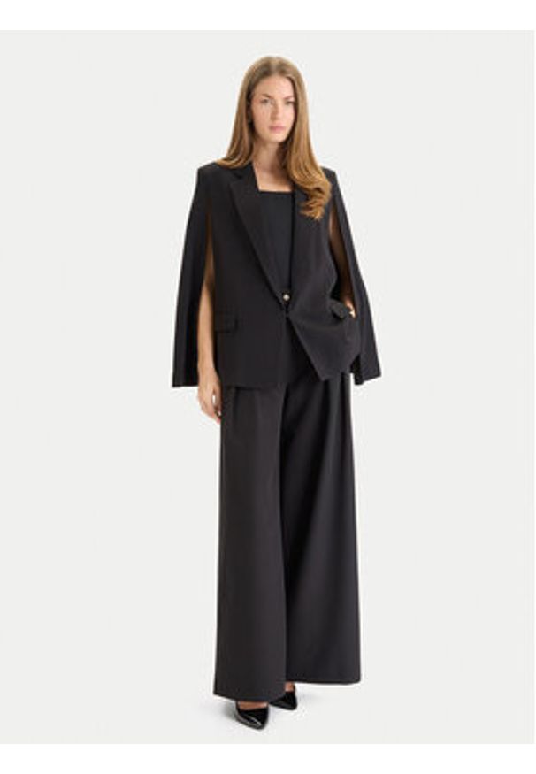 TwinSet - TWINSET Marynarka 252TT2400 Czarny Wide Fit. Kolor: czarny. Materiał: syntetyk