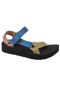 Sandały Teva Midform Universal Sandals 1090969-MLMT niebieskie. Zapięcie: rzepy. Kolor: niebieski. Materiał: tkanina. Wzór: paski