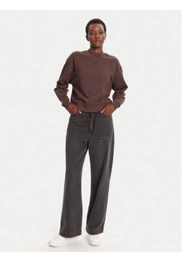 Hugo - HUGO Bluza Daxandria 50527463 Brązowy Relaxed Fit. Kolor: brązowy. Materiał: bawełna