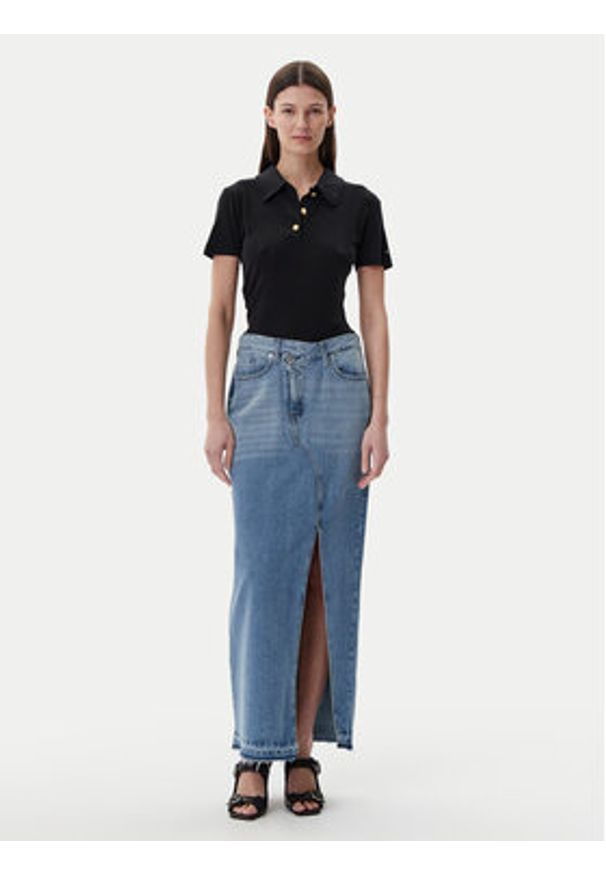 Karl Lagerfeld Jeans Spódnica jeansowa A1W12009 Niebieski Regular Fit. Kolor: niebieski. Materiał: bawełna