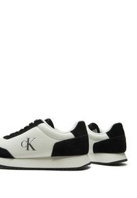 Calvin Klein Jeans Sneakersy Runner Laceup Low Mix Mg YW0YW01798 Biały. Kolor: biały. Materiał: skóra, zamsz #6