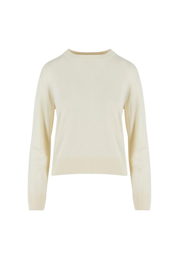Urban Classics - Bluza Damska Dzianinowa Z Okrągłym Dekoltem. Kolor: brązowy. Materiał: dzianina