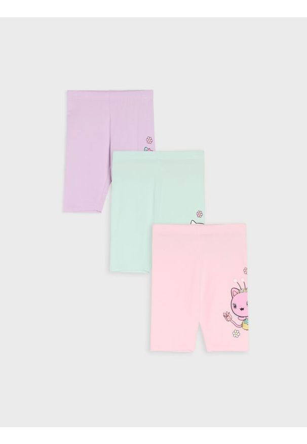 Sinsay - Kolarki z nadrukiem 3 pack Gabby's Dollhouse - wielobarwny. Wzór: nadruk