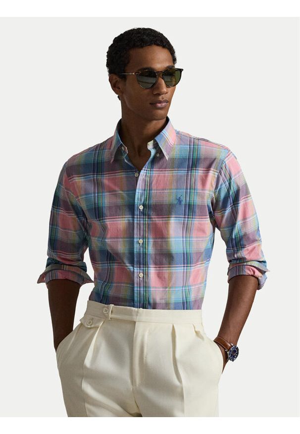 Polo Ralph Lauren Koszula 710P06020006 Różowy Custom Fit. Typ kołnierza: polo. Kolor: różowy. Materiał: bawełna