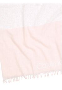 Calvin Klein Szal Monogram K60K612979 Różowy. Kolor: różowy. Materiał: materiał, bawełna
