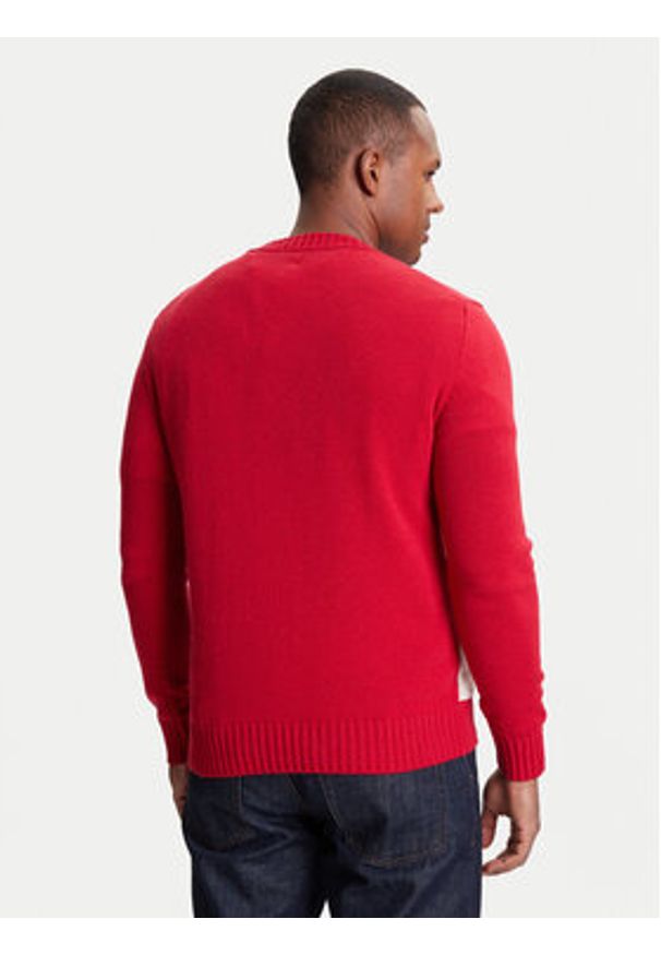 United Colors of Benetton - United Colors Of Benetton Sweter 1244K108R Czerwony Regular Fit. Kolor: czerwony. Materiał: wełna