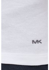 MICHAEL Michael Kors t-shirt bawełniany (3-pack) BR2C001023 kolor biały gładki. Okazja: na co dzień. Kolor: biały. Materiał: bawełna. Wzór: gładki. Styl: casual #5
