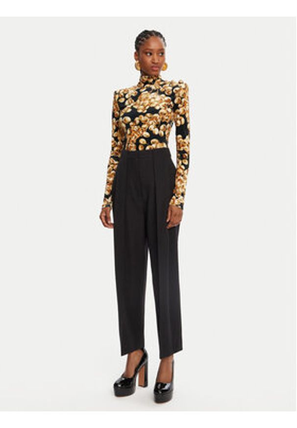 Balmain Bluzka DF0AR092JJ44 Czarny Slim Fit. Kolor: czarny. Materiał: syntetyk