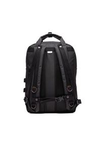 Doughnut Plecak Macaroon Larege Happy Camper D011HA-0003-F Czarny. Kolor: czarny. Materiał: materiał #4