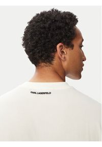 Karl Lagerfeld - KARL LAGERFELD T-Shirt 755048 563235 Biały Regular Fit. Typ kołnierza: dekolt w karo. Kolor: biały. Materiał: bawełna #2