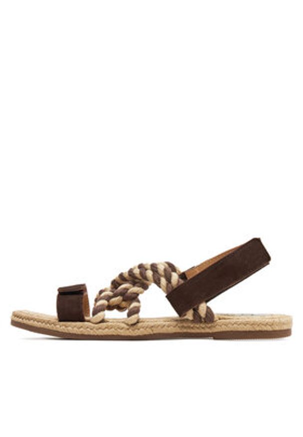 Manebi Espadryle Sandals P 7.8 Y0 Brązowy. Kolor: brązowy. Materiał: zamsz, skóra
