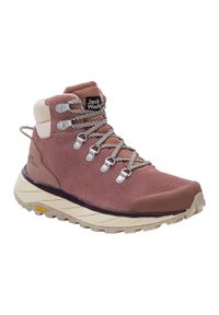 Buty trekkingowe damskie Jack Wolfskin Terraventure Urban Mid. Kolor: brązowy, różowy. Styl: sportowy