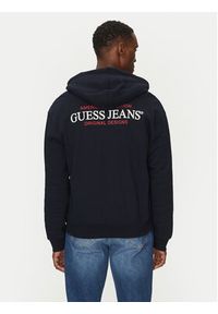 Guess Jeans Bluza M5RQ45 KCPR1 Granatowy Regular Fit. Kolor: niebieski. Materiał: bawełna #3