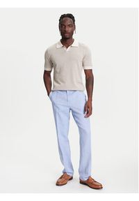 United Colors of Benetton - United Colors Of Benetton Polo 1094K301J Beżowy Regular Fit. Typ kołnierza: polo. Kolor: beżowy. Materiał: bawełna #5