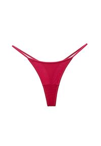 Intica - Stringi gładkie niewidoczne pod odzieżą Semra. Kolor: czerwony. Materiał: materiał. Wzór: gładki