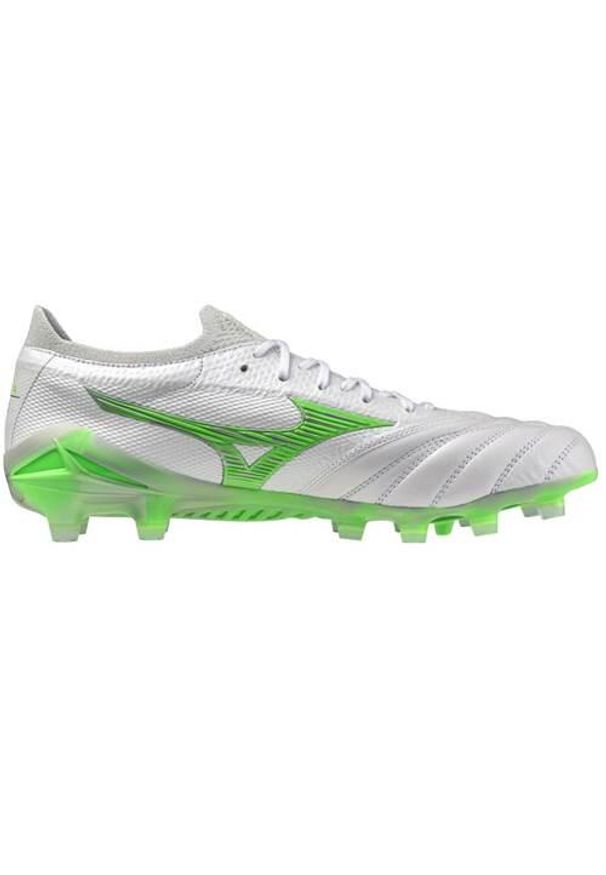 Buty piłkarskie męskie Mizuno Morelia Neo Iv Japan Fg. Zapięcie: sznurówki. Kolor: biały. Materiał: tkanina, skóra, materiał, syntetyk. Szerokość cholewki: normalna. Sport: piłka nożna