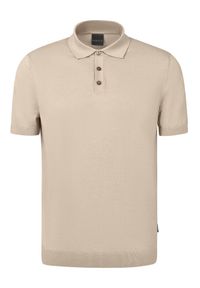 Bugatti Polo 7100-75522C Beżowy Regular Fit. Typ kołnierza: polo. Kolor: beżowy. Materiał: bawełna #1