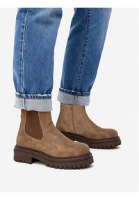 Clara Barson Botki CEO-WS5195-26 Beżowy. Kolor: beżowy. Materiał: materiał #7