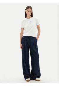 TOMMY HILFIGER - Tommy Hilfiger T-Shirt WW0WW45428 Biały Regular Fit. Kolor: biały. Materiał: bawełna #3