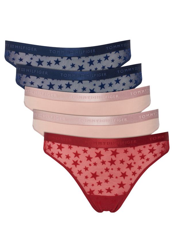 TOMMY HILFIGER - Tommy Hilfiger Komplet stringów UW0UW06136 Kolorowy. Materiał: syntetyk. Wzór: kolorowy