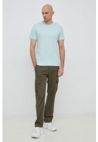 Calvin Klein t-shirt bawełniany kolor zielony. Kolor: zielony. Materiał: bawełna. Wzór: nadruk #5