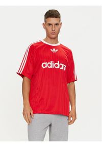 Adidas - adidas T-Shirt adicolor IM9458 Czerwony Loose Fit. Kolor: czerwony. Materiał: syntetyk