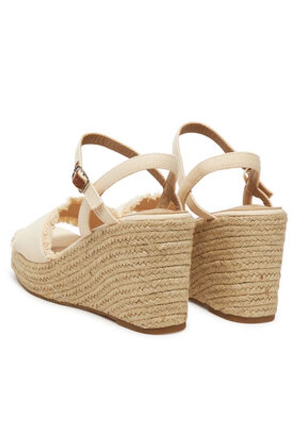 DeeZee Espadryle E0822-4A Beżowy. Kolor: beżowy. Materiał: materiał