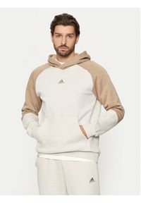 Adidas - adidas Dres Fleece Colorblock IY6671 Beżowy Regular Fit. Kolor: beżowy. Materiał: bawełna #4