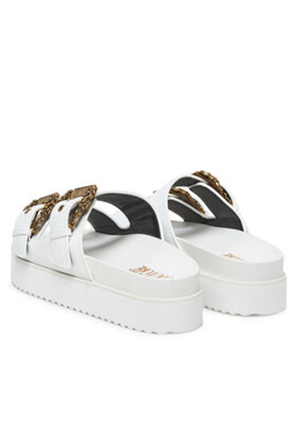 Versace Jeans Couture Klapki 78VA3SM1 Biały. Kolor: biały. Materiał: skóra