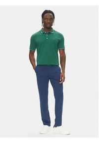 Lindbergh Polo 30-404010 Zielony Relaxed Fit. Typ kołnierza: polo. Kolor: zielony. Materiał: bawełna #4